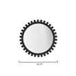 J&D Designs Brighton Beveled Transitional Fir Wood Mirror in Dark Charcoal