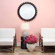 J&D Designs Brighton Beveled Transitional Fir Wood Mirror in Dark Charcoal