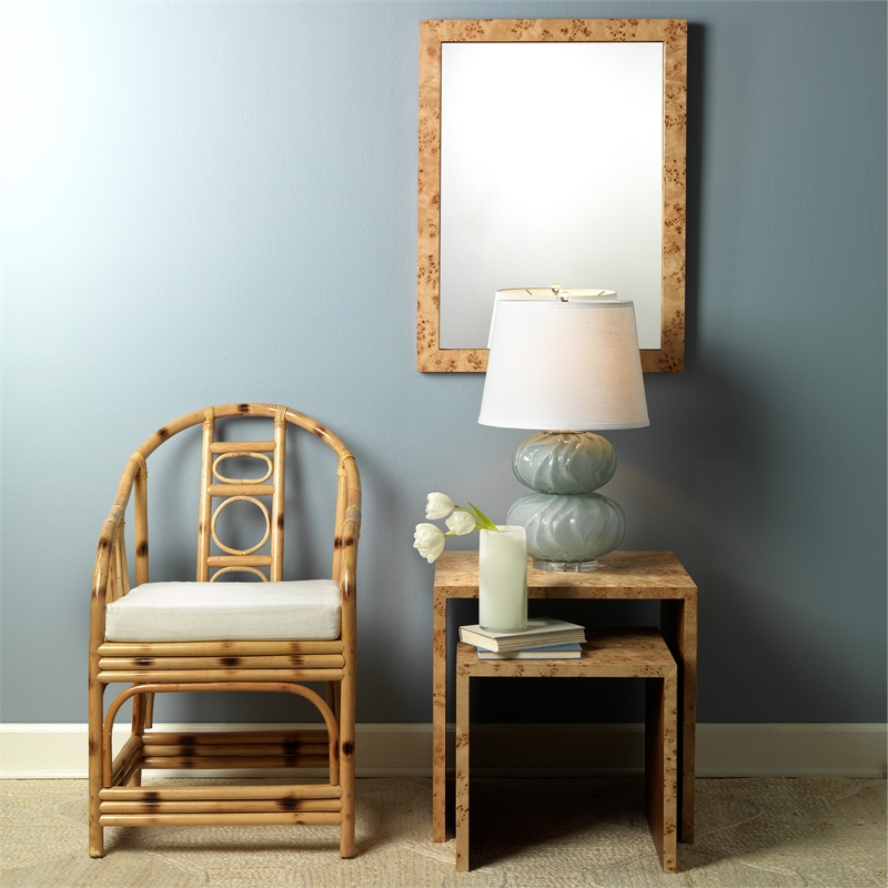 J&D Designs Co Bedford Traditional Wood Nesting Tables in Natural (Set of 2)