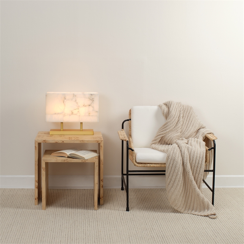 J&D Designs Co Bedford Traditional Wood Nesting Tables in Natural (Set of 2)