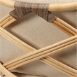 J&D Designs Co Dune Transitional Rattan & Fabric Lounge Chair in Natural/Gray