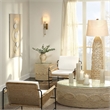 J&D Designs Co Kauai 2-Light Coastal Rattan & Linen Floor Lamp in Natural/White