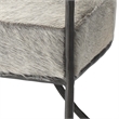 J&D Designs Co Kai Transitional Leather & Iron Chair in Gray/Black
