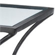 J&D Designs Co Kai Transitional Metal & Glass Side Table in Black/Clear