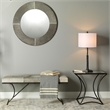J&D Designs Co Kai Transitional Metal & Glass Side Table in Black/Clear