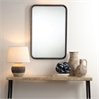 J&D Designs Co Principle Transitional Iron Metal Vanity Mirror in Black