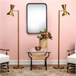 J&D Designs Co Principle Transitional Iron Metal Vanity Mirror in Black