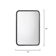 J&D Designs Co Principle Transitional Iron Metal Vanity Mirror in Black