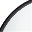 J&D Designs Co Refined Round Transitional Iron Metal Wall Mirror in Black