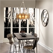 J&D Designs Co Refined Round Transitional Iron Metal Wall Mirror in Black