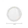 J&D Designs Brighton Round Wood & MDF Accent Mirror White Washed