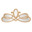 J&D Designs Scroll Transitional Engineered Wood/Metal Accent Mirror in Gold