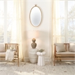J&D Designs Wade Iron Metal/Engineered Wood Accent Mirror in Antique Brass