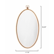 J&D Designs Wade Iron Metal/Engineered Wood Accent Mirror in Antique Brass