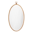 J&D Designs Wade Iron Metal/Engineered Wood Accent Mirror in Antique Brass