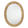 J&D Designs Aloha Coastal Rattan & MDF Wood Accent Mirror in Natural