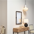 J&D Designs Contrast Jute Rectangle Cotton & MDF Wood Accent Mirror in Black