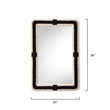 J&D Designs Contrast Jute Rectangle Cotton & MDF Wood Accent Mirror in Black