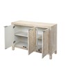 J&D Designs Juniper Three-Door Engineered Wood Accent Chest in Gray Wash