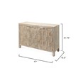 J&D Designs Juniper Three-Door Engineered Wood Accent Chest in Gray Wash