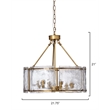 J&D Designs Co Glenn Large Round Metal Chandelier In Antique Brass