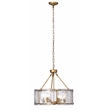 J&D Designs Co Glenn Large Round Metal Chandelier In Antique Brass