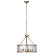 J&D Designs Co Glenn Large Round Metal Chandelier In Antique Brass