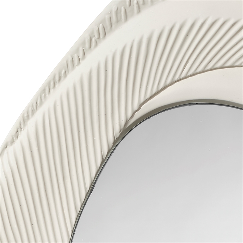 J&D Designs Co Denali Mirror in Matte White Resin