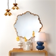 J&D Designs Co Saint Albans Steel Mirror in Antique Brass