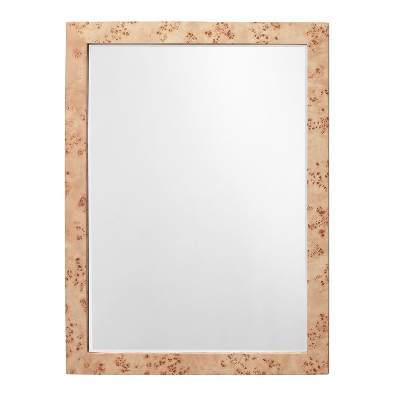 J&D Designs Co Chandler Rectangle Wood Mirror in Natural