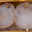 J&D Designs Upsala Agatge Flush Mount Ceiling Light in Small w/ Antique Brass Metal Finish