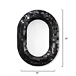 J&D Designs Co Enigma Iron Oval Mirror  in Black