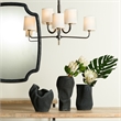 J&D Designs Co Moonrise Decorative Vase in Matte Black Porcelain
