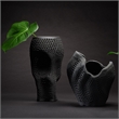 J&D Designs Co Night Sky Decorative Vase in Matte Black Porcelain