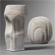J&D Designs Co Night Sky Decorative Vase in Matte White Porcelain