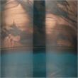 J&D Designs Co Vapor Glass Semi-Flush Mount in Aqua