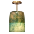J&D Designs Co Vapor Glass Semi-Flush Mount in Aqua