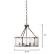 J&D Designs Co Glenn Large Round Metal Chandelier in Bronze