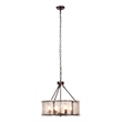 J&D Designs Co Glenn Large Round Metal Chandelier in Bronze