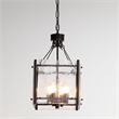 J&D Designs Co Glenn Small Square Metal Chandelier in Bronze