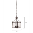 J&D Designs Co Glenn Small Square Metal Chandelier in Bronze