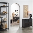 J&D Designs Co Vitrino 6 Door Iron Console in Black Metal Finish