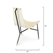 J&D Designs Co Abilene Leather Lounge Chair in White