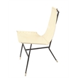 J&D Designs Co Abilene Leather Lounge Chair in White