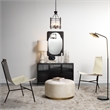 J&D Designs Co Abilene Leather Lounge Chair in White