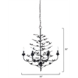 J&D Designs Co Blooming Iron Chandelier in Black