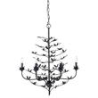 J&D Designs Co Blooming Iron Chandelier in Black