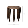 J&D Designs Co Naga Mango Wood Side Table in Brown