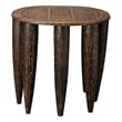 J&D Designs Co Naga Mango Wood Side Table in Brown