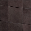 J&D Designs Co Woven Leather Ottoman in Dark Gray